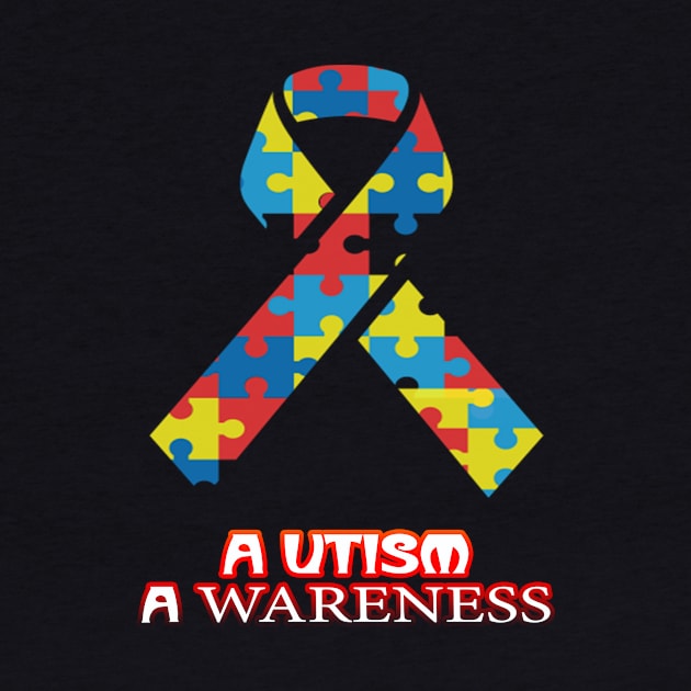 Autism Awareness T-ShirtAutism Awareness Colorful Ribbon Awareness Month Commemorative Graphic by AdelaidaKang